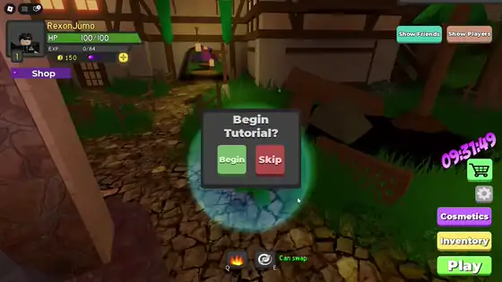 Dungeon Quest Reborn tutorial — spell vs physical abilities